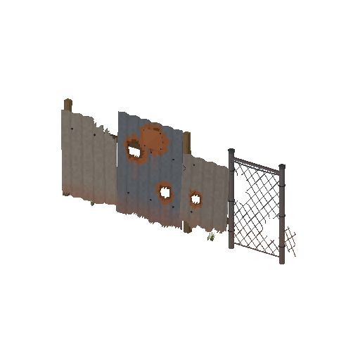Low-poly Props 3D model: Scrap Wall