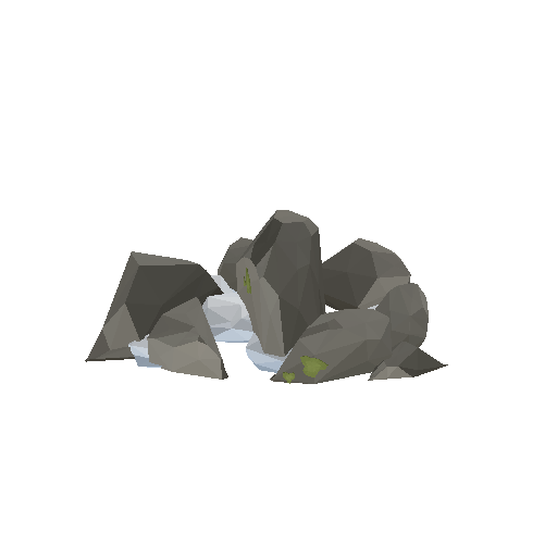 Low-poly Rocks 3D model: Scree Rock Cluster
