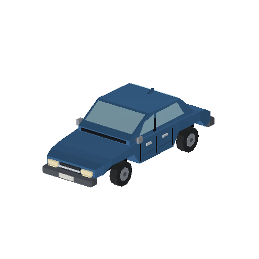 Low-poly Vehicles 3D model: Sedan 01