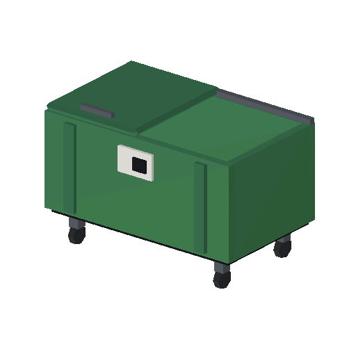 Low-poly Street Furniture 3D model: Service Dumpster 01