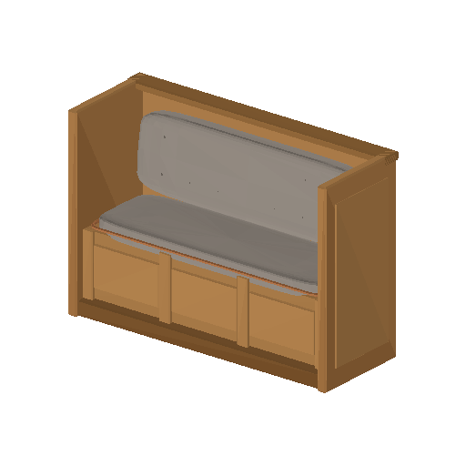 Low-poly Interiors 3D model: Settle Bench