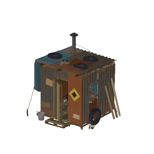 Low-poly Dwellings 3D model: Shack