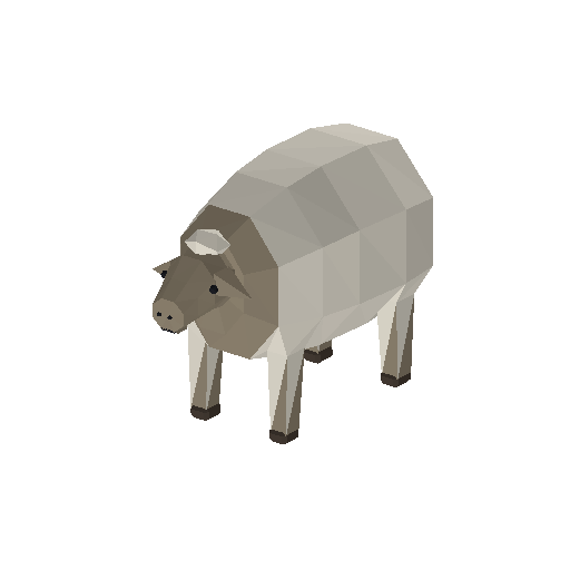 Low-poly Props & Livestock 3D model: Sheep