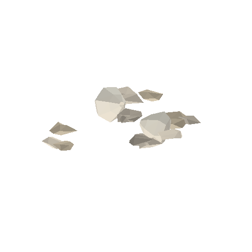 Low-poly Rocks 3D model: Shell Pebble Scatter