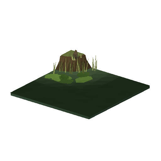 Low-poly Water 3D model: Shore Corner Out Bayou Tile