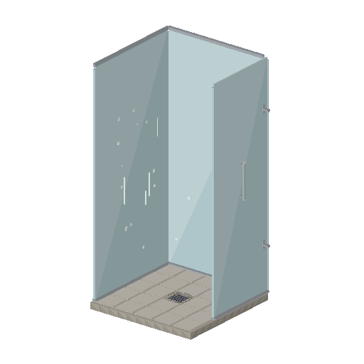 Low-poly Interiors 3D model: Shower Enclosure