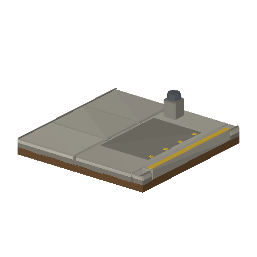 Low-poly Roads & Avenues 3D model: Sidewalk Boarding 01
