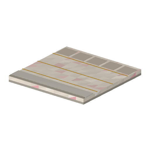 Low-poly Roads 3D model: Sidewalk Straight