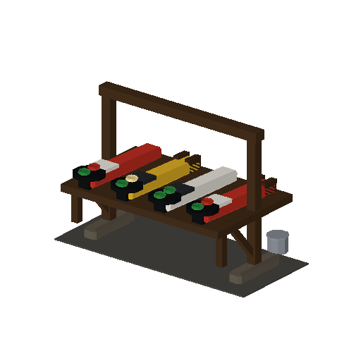 Low-poly Railway Signature 3D model: Signal Arm Sign Set