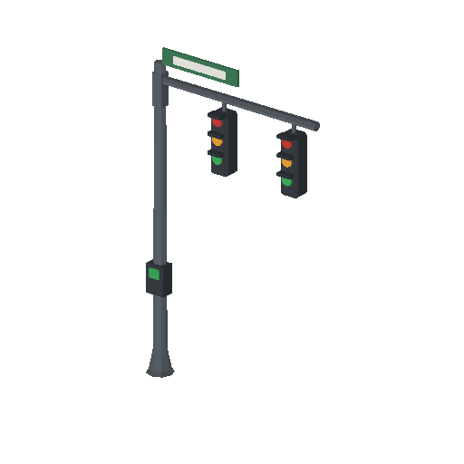 Low-poly Street Furniture 3D model: Signal Mast Arm 01
