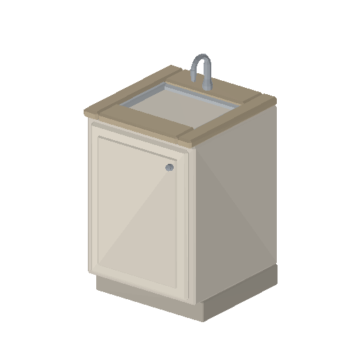 Low-poly Interiors 3D model: Sink Base Unit