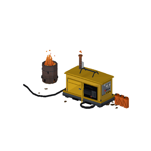 Low-poly Props 3D model: Site Generator