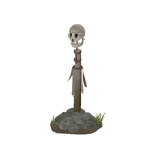 Low-poly Theme-Special 3D model: Skull Marker