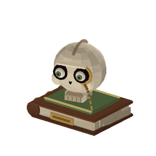 Low-poly Interiors 3D model: Skull Paperweight