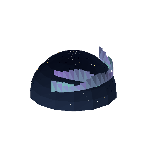 Low-poly Sky 3D model: Sky Aurora Night Dome
