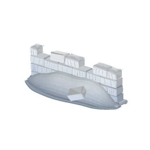 Low-poly Village Structures 3D model: Snow Wall