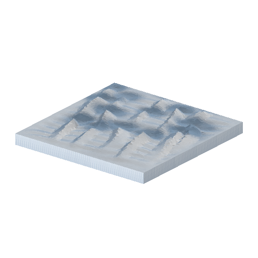 Low-poly Terrain 3D model: Snowfield Tile
