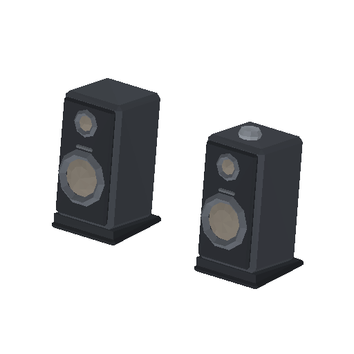Low-poly Interiors 3D model: Speakers