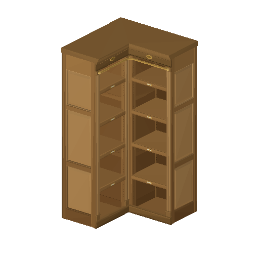 Low-poly Interiors 3D model: Stack Shelf Corner