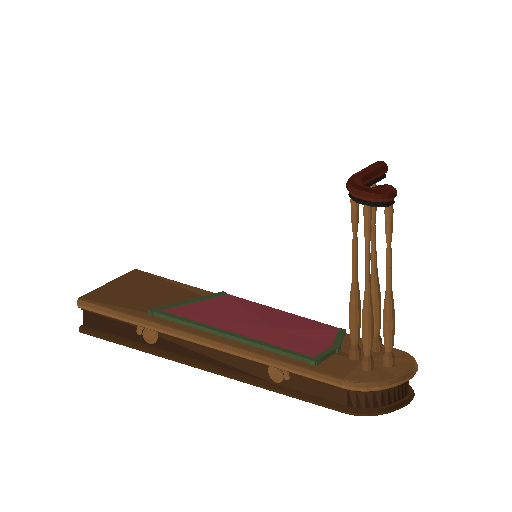 Low-poly Interiors 3D model: Stair Curved Bottom