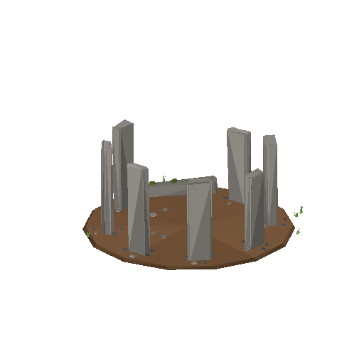 Low-poly Norse Signature 3D model: Standing Stone Ring