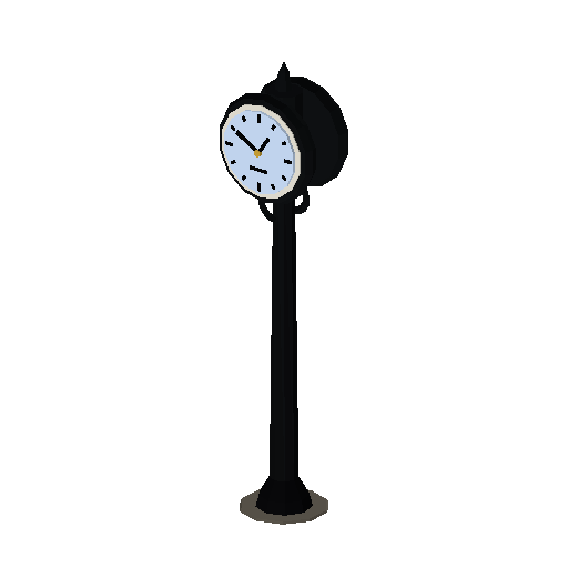 Low-poly Trackside Gear 3D model: Station Clock