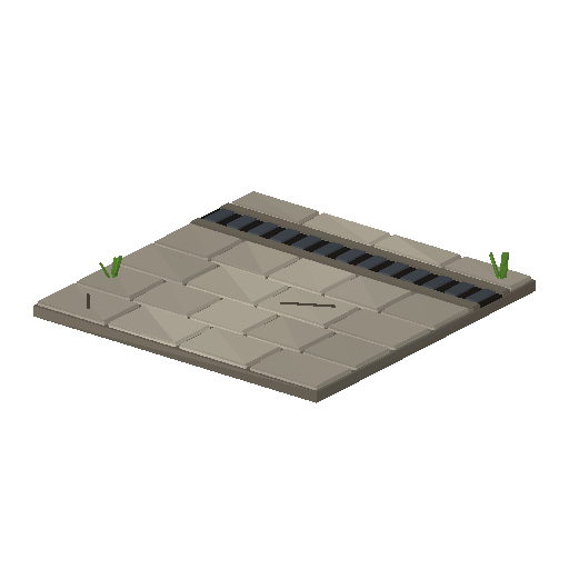 Low-poly Terrain 3D model: Station Concourse Floor Tile