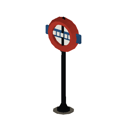 Low-poly Signage 3D model: Station Totem Sign
