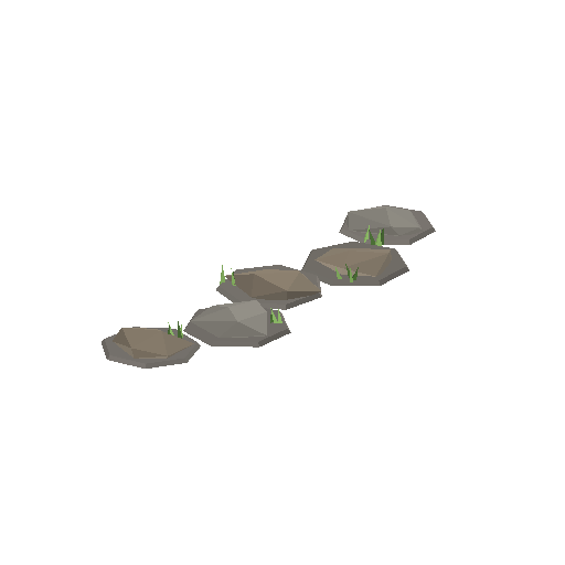 Low-poly Garden Hardscape 3D model: Stepping Stones