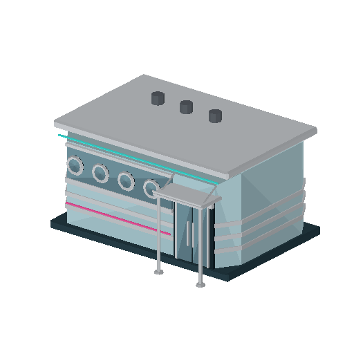 Low-poly Low & Mid-Rise 3D model: Streamline Diner