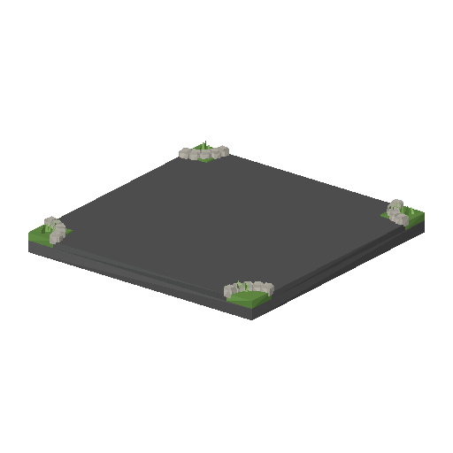 Low-poly Streets & Driveways 3D model: Street 4way
