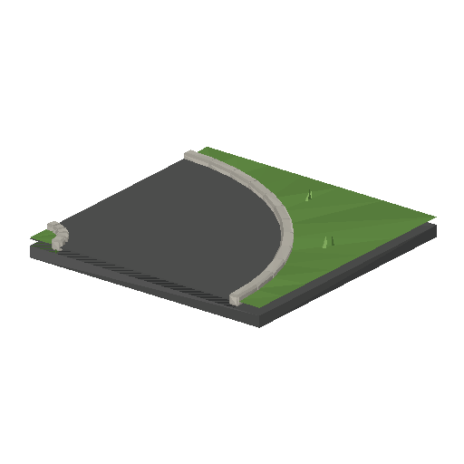 Low-poly Streets & Driveways 3D model: Street Corner