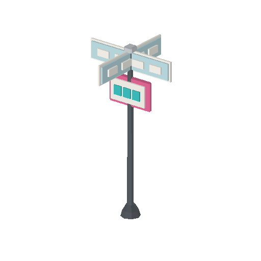 Low-poly Signage 3D model: Street Name Blade