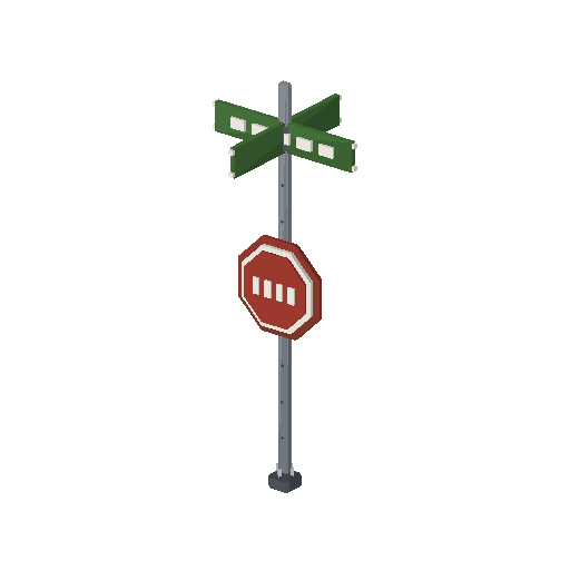 Low-poly Signage 3D model: Street Stop Sign