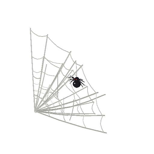 Low-poly Halloween Signature 3D model: String Cobwebs 01