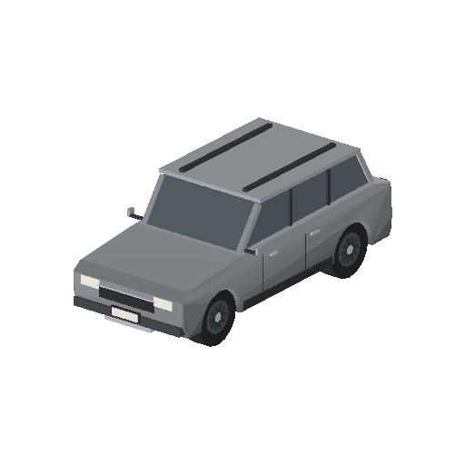 Low-poly Vehicles 3D model: Suv Minivan
