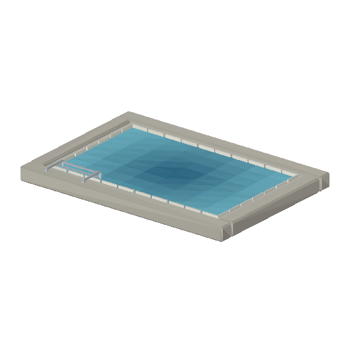 Low-poly Water 3D model: Swimming Pool