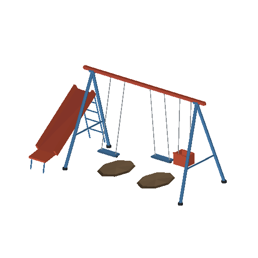 Low-poly Yard & Street Props 3D model: Swing Set
