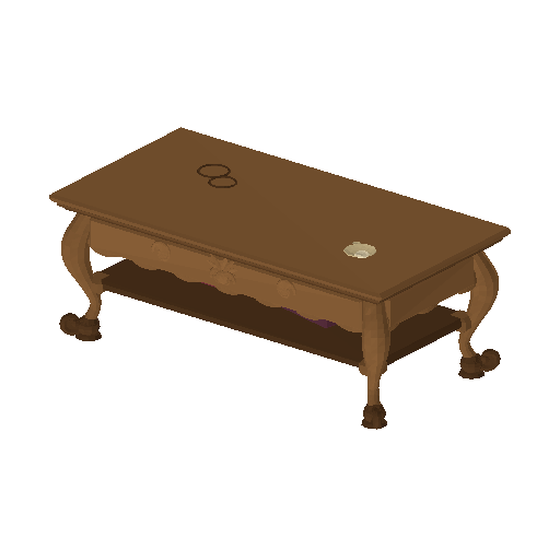 Low-poly Interiors 3D model: Table Coffee