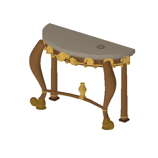 Low-poly Interiors 3D model: Table Console