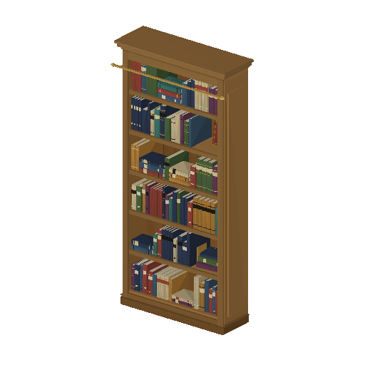 Low-poly Interiors 3D model: Tall Bookcase