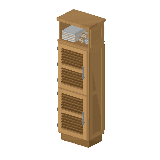 Low-poly Interiors 3D model: Tall Cabinet