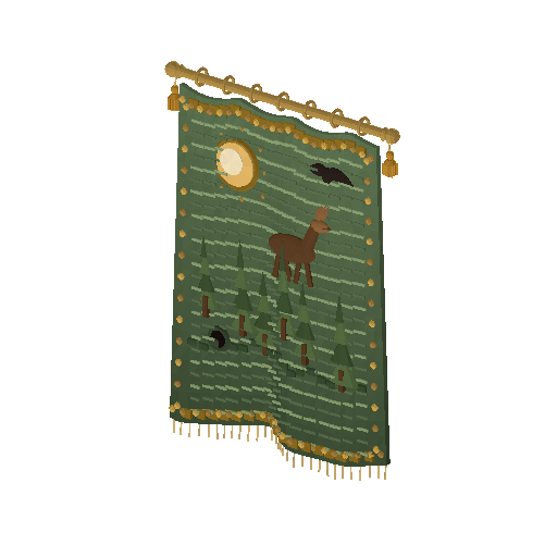 Low-poly Interiors 3D model: Tapestry Hanging