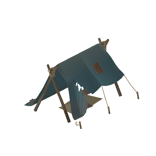 Low-poly Props 3D model: Tarp Shelter