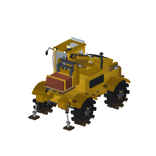Low-poly Vehicles 3D model: Telehandler