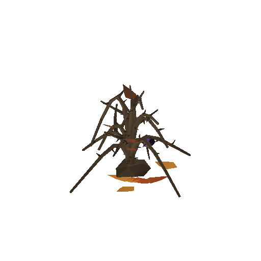 Low-poly Nature 3D model: Thorn Bramble 01