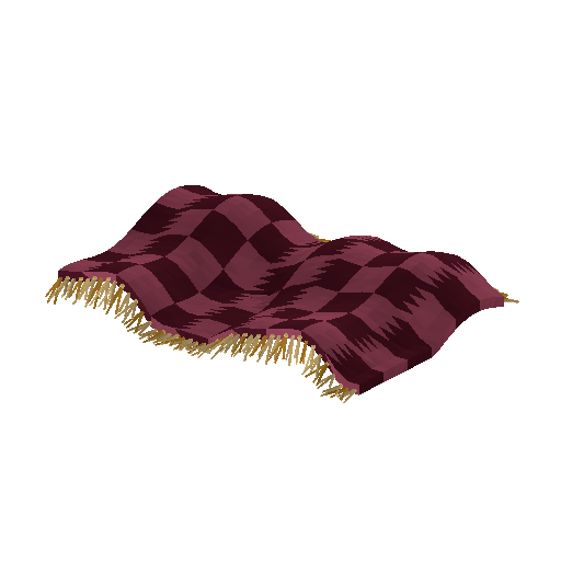 Low-poly Interiors 3D model: Throw Fringed