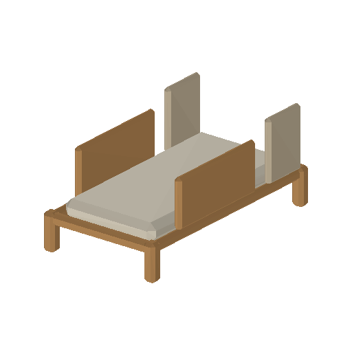 Low-poly Interiors 3D model: Toddler Bed