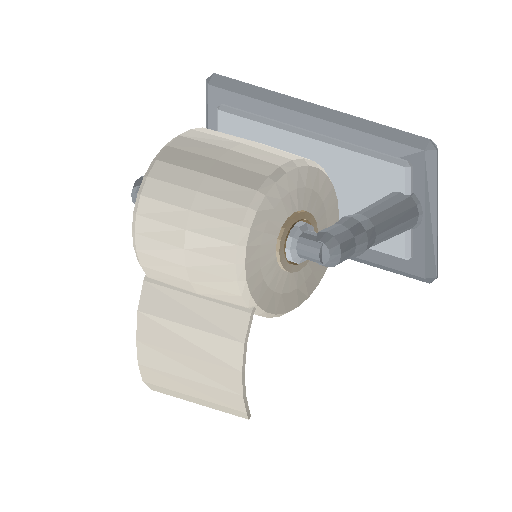 Low-poly Interiors 3D model: Toilet Roll Holder
