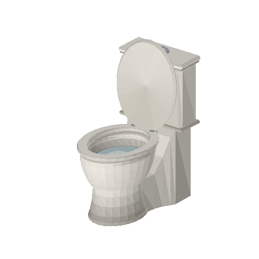 Low-poly Interiors 3D model: Toilet